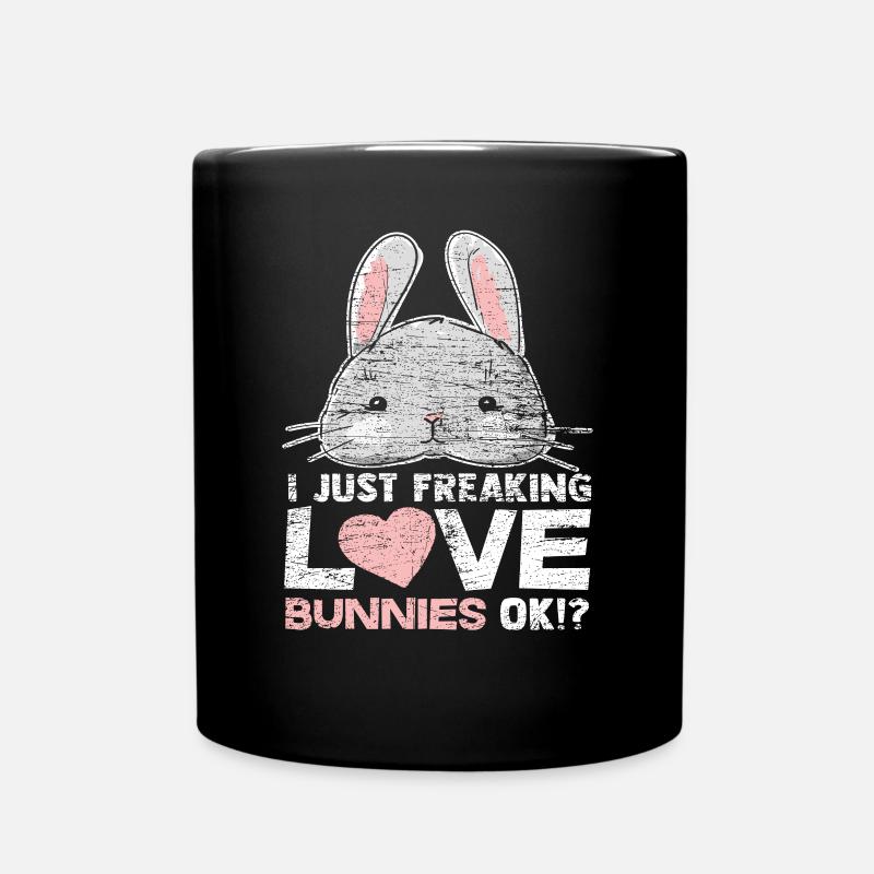 Hase Kaninchen - Tasse einfarbig - Schwarz