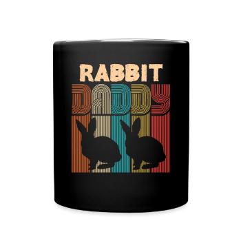Papa lapin - Mug uni - noir - Devant