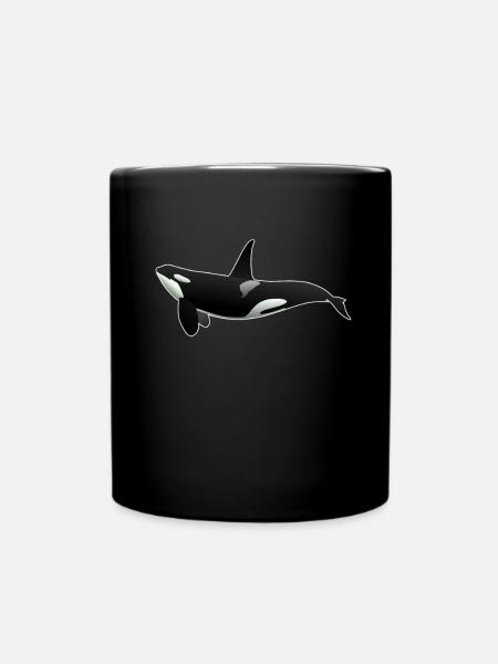 Orca Killer Whale - Full Colour Mug - black