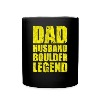 Papa mari boulder pose - Mug uni - noir - Devant