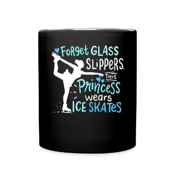 Patineur sur glace - Mug uni - noir - Devant