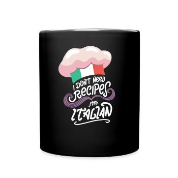 Cuisinier italien cuisine italienne Italie - Mug uni - noir - Devant