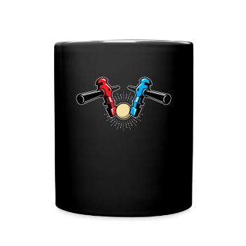 Tischkicker Tischfußball Kicker Fußball Humor - Tasse einfarbig - Schwarz - Vorne