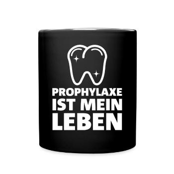 Zahnarzt Spruch - Tasse einfarbig - Schwarz - Vorne