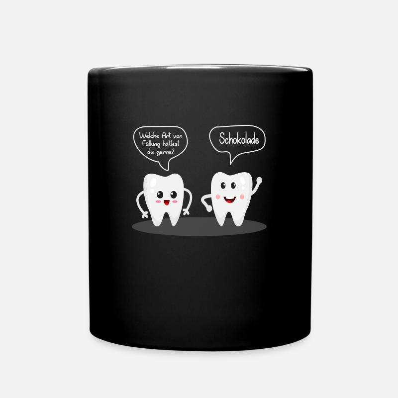 Süße Zähne - Tasse einfarbig - Schwarz