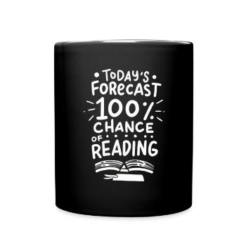 Lire les livres Livre cadeau bibliothèque - Mug uni - noir - Devant