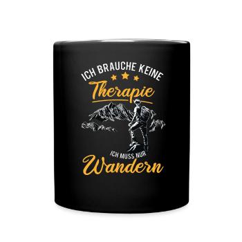 Wandern - Tasse einfarbig - Schwarz - Vorne