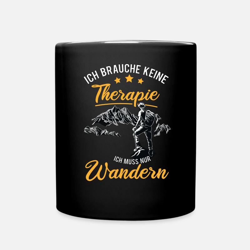 Wandern - Tasse einfarbig - Schwarz