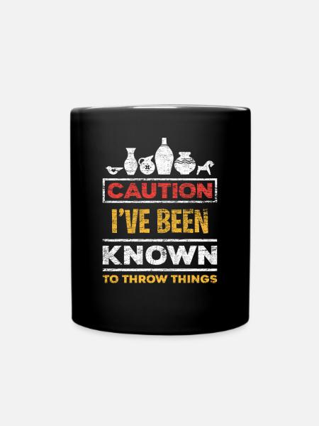 Töpfern Werfen - Tasse einfarbig - Schwarz