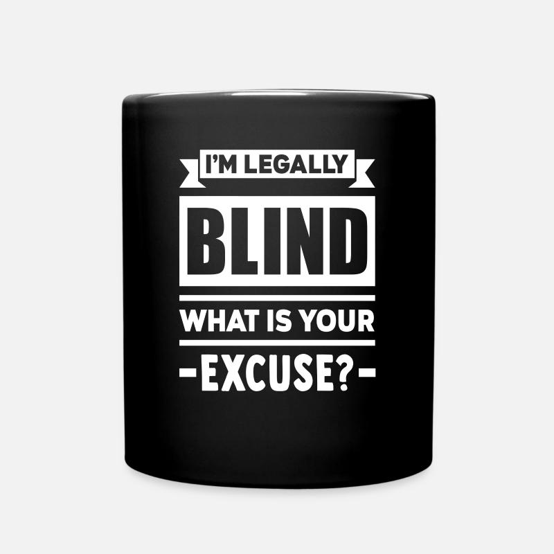 Blind Blinder - Tasse einfarbig - Schwarz