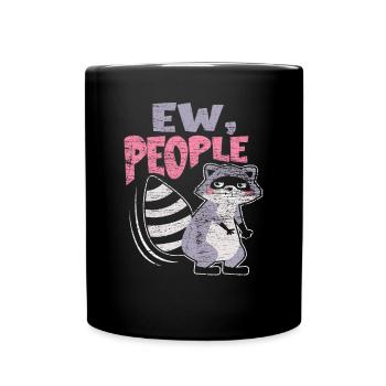 Raccoon people - Full Colour Mug - black - Front