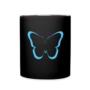papillon butterfly - Mug uni - noir - Devant