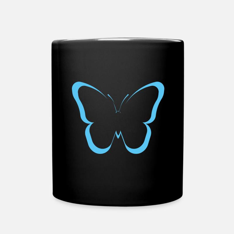 schmetterling butterfly - Tasse einfarbig - Schwarz