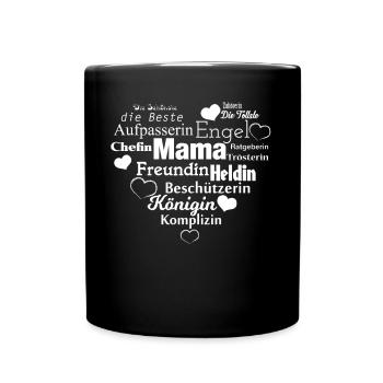 Maman copine héroïne cadeau pour dames mère - Mug uni - noir - Devant