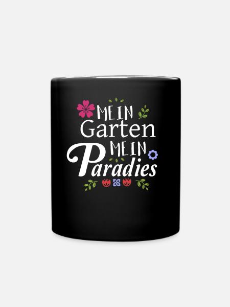 Garten Gartenarbeit Geschenk für Damen und Herren - Tasse einfarbig - Schwarz