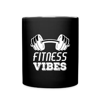 Fitness Vibes Workout Sport Training - Full Colour Mug - black - Front