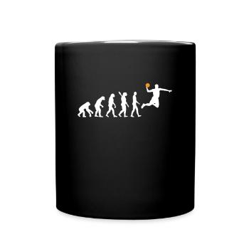 Basketball - Evolution des Menschen / Darwin - Tasse einfarbig - Schwarz - Vorne
