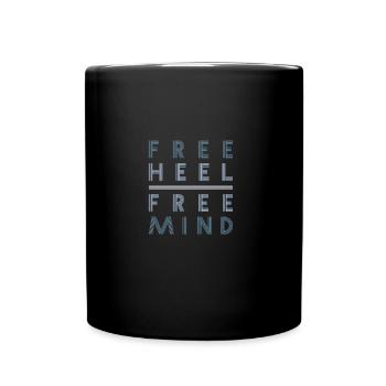 Telemark Free Heel Free Mind Nordic Ski Retro - Mug uni - noir - Devant