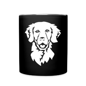 Golden Retriever Head "Black Edition" - Full Colour Mug - black - Front