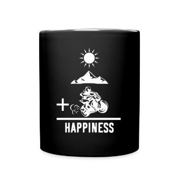 Le bonheur des motocyclistes - Mug uni - noir - Devant