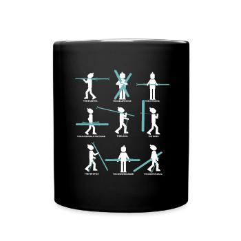 9 types of skiers - Full Colour Mug - black - Front