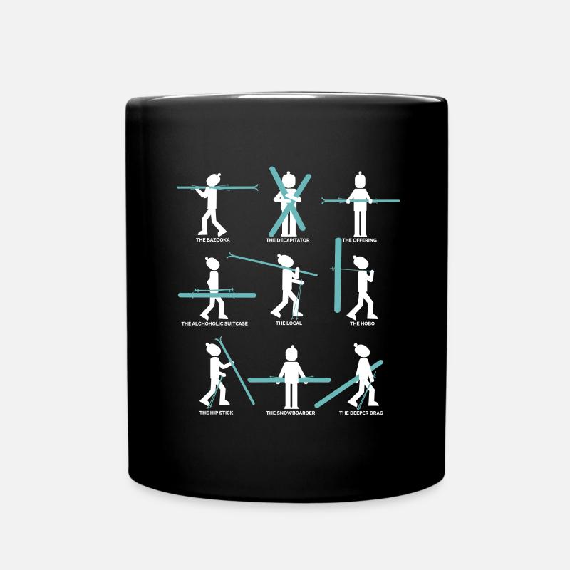 9 Typen der Skifahrer - Tasse einfarbig - Schwarz