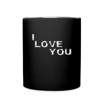Valentinstag Valentinstag Liebe Love Liebe dich - Tasse einfarbig - Schwarz - Vorne