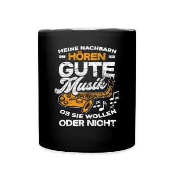 Musique de saxophone - Mug uni - noir - Devant