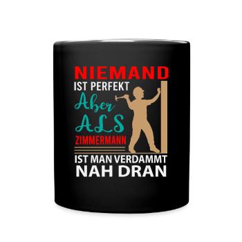 Zimmermann - Tasse einfarbig - Schwarz - Vorne