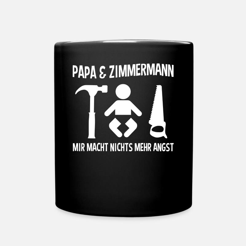 Papa Zimmermann - Tasse einfarbig - Schwarz