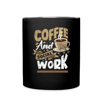 Coffee social work - Full Colour Mug - black - Front