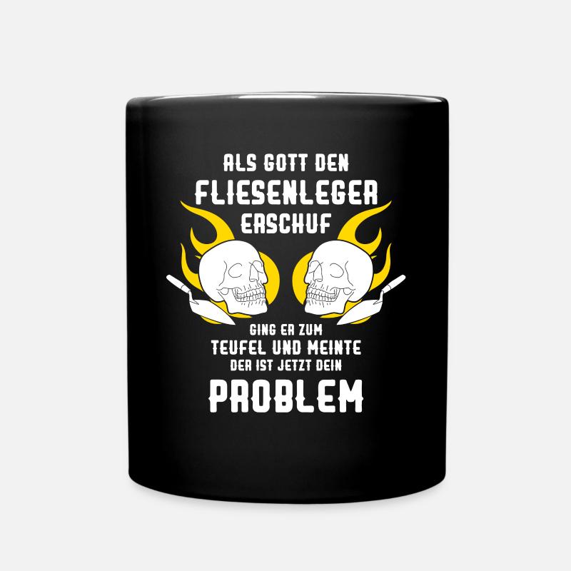 Fliesenleger Meister Lehrling - Tasse einfarbig - Schwarz