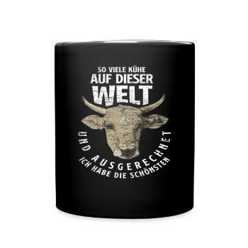Kuh Schönsten - Tasse einfarbig - Schwarz - Vorne