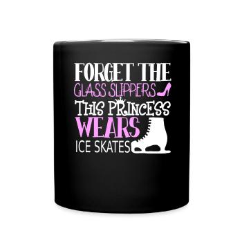 Ice skating gift with funny figure skating shoes - Full Colour Mug - black - Front