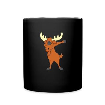 Elk - Elk fait le DAB / danse - Mug uni - noir - Devant