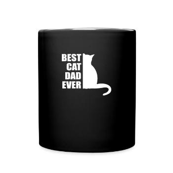 Best Cat Dad ever - Beste Katzen Papa - Full Colour Mug - black - Front