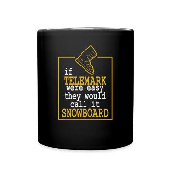 Telemark Free Heel Ski Nordic Funny Gift - Mug uni - noir - Devant