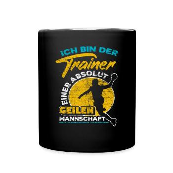Handball Trainer - Tasse einfarbig - Schwarz - Vorne