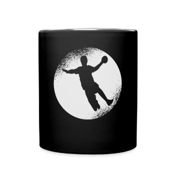 Handball Hobby - Tasse einfarbig - Schwarz - Vorne