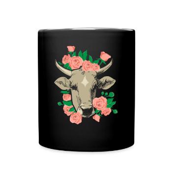 cow - Full Colour Mug - black - Front
