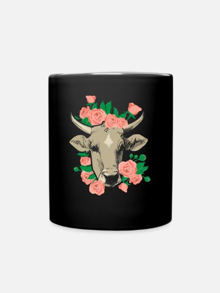 Kuh - Tasse einfarbig - Schwarz