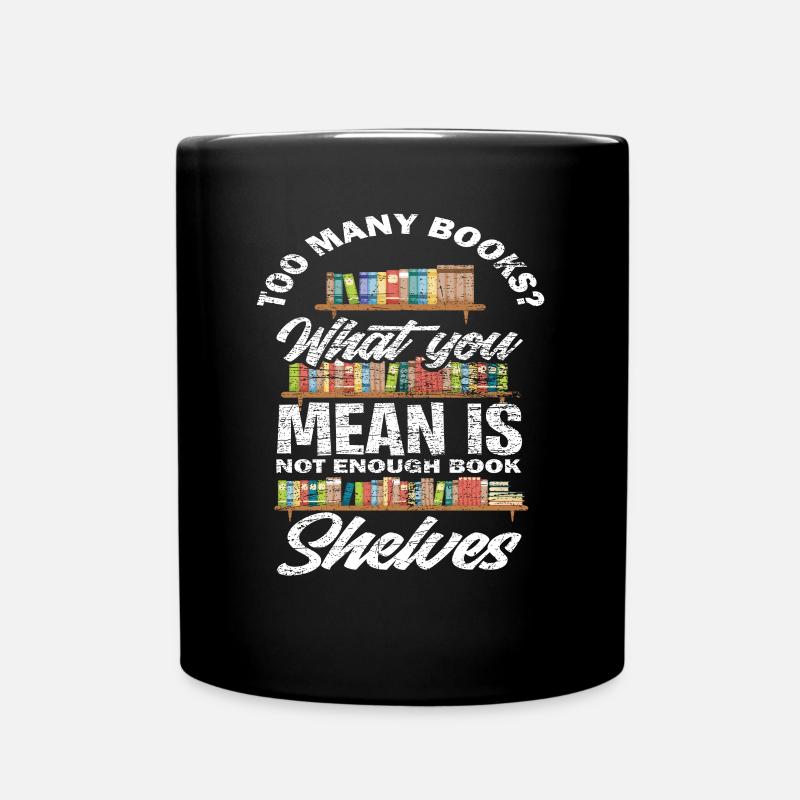 Buch - Tasse einfarbig - Schwarz
