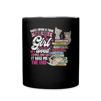 Buch - Tasse einfarbig - Schwarz - Vorne