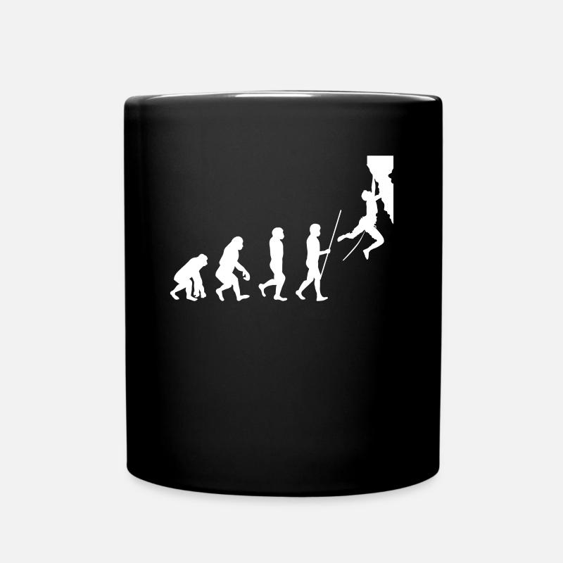 Klettern Evolution - Tasse einfarbig - Schwarz