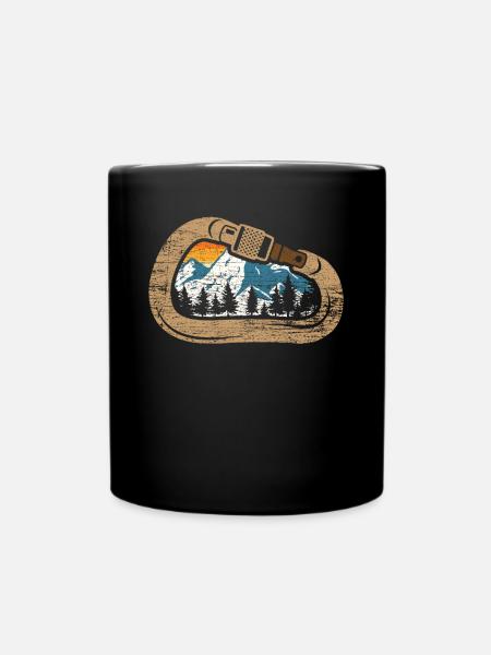 Klettern Karabiner - Tasse einfarbig - Schwarz