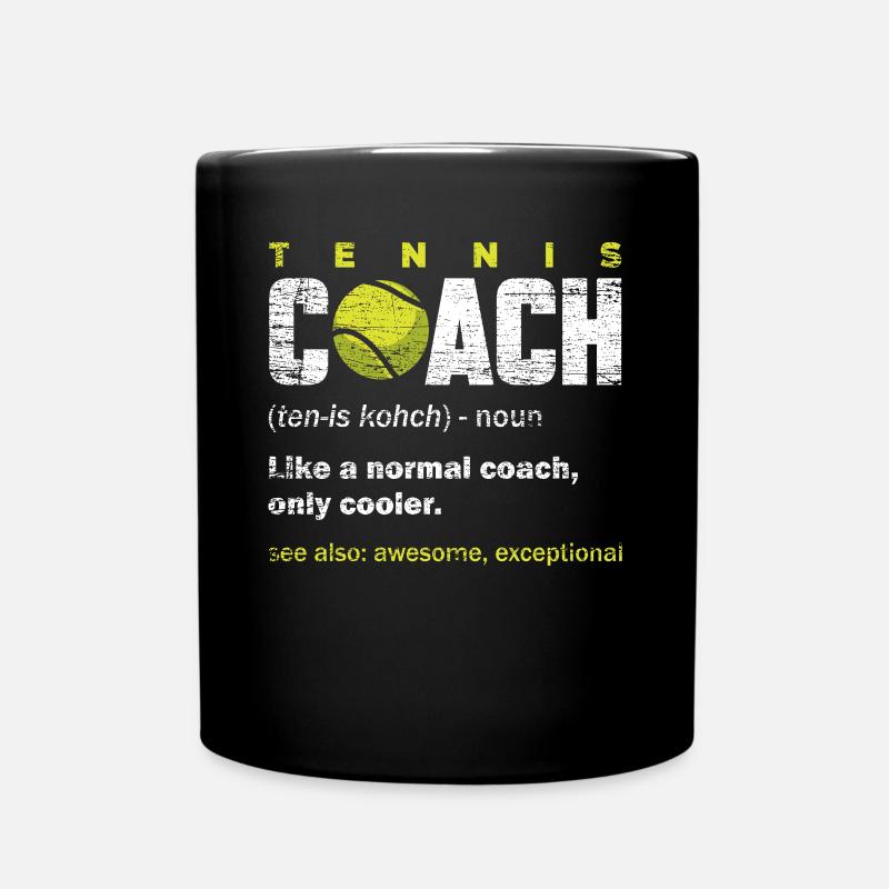 Tennis coach - Full Colour Mug - black