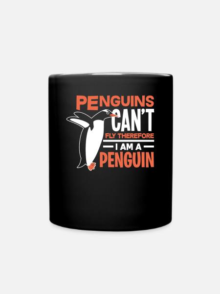 Pinguin - Tasse einfarbig - Schwarz