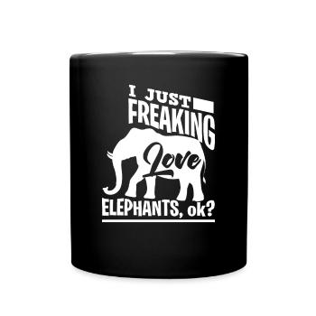 Elefant - Tasse einfarbig - Schwarz - Vorne