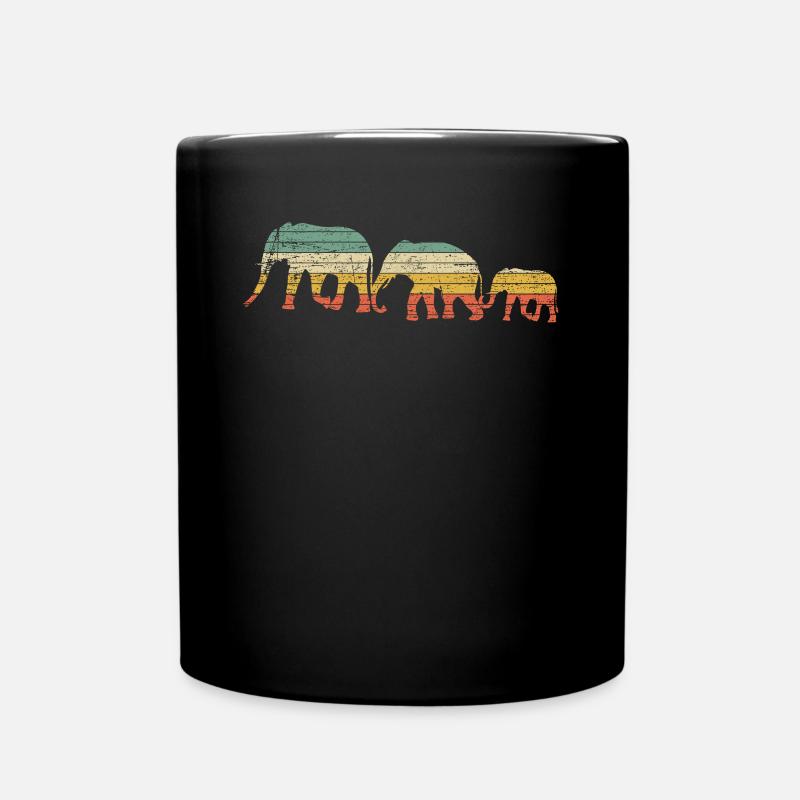 Elefant - Tasse einfarbig - Schwarz