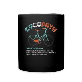 Fahrrad Cycopath - Tasse einfarbig - Schwarz - Vorne